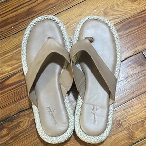 Universal Thread Braided Espadrille Flip Flop Sandals - Tan